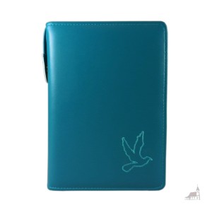 Etui na Pismo Święte Edycja Św. Pawła duże turkusowe z haftem