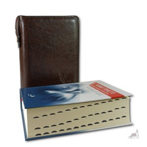 Pismo Święte Duże Edycja Św. Pawła w kasztanowym etui. Paginatory. 