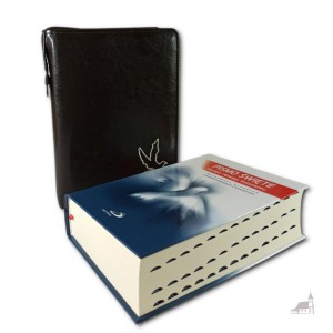 Pismo Święte Duże Edycja Św. Pawła w brązowym etui z haftem. Paginatory. 