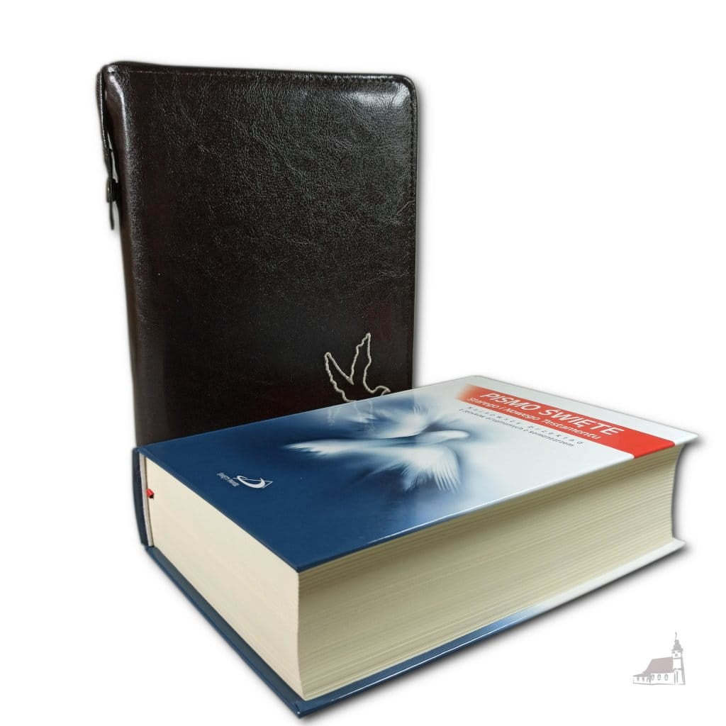 Pismo Święte Duże Edycja Św. Pawła w brązowym etui z haftem.