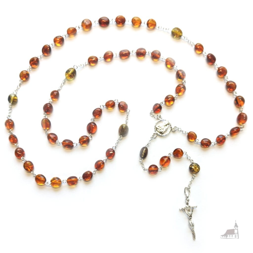 Różaniec bursztynowy. Krzyż Papieski