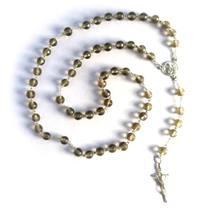 Różaniec srebrny, Kryształ Górski, kamień naturalny