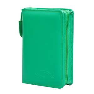 Etui na Pismo Święte Biblia Tysiąclecia Oazowa. Zielone zapinane na zamek. 