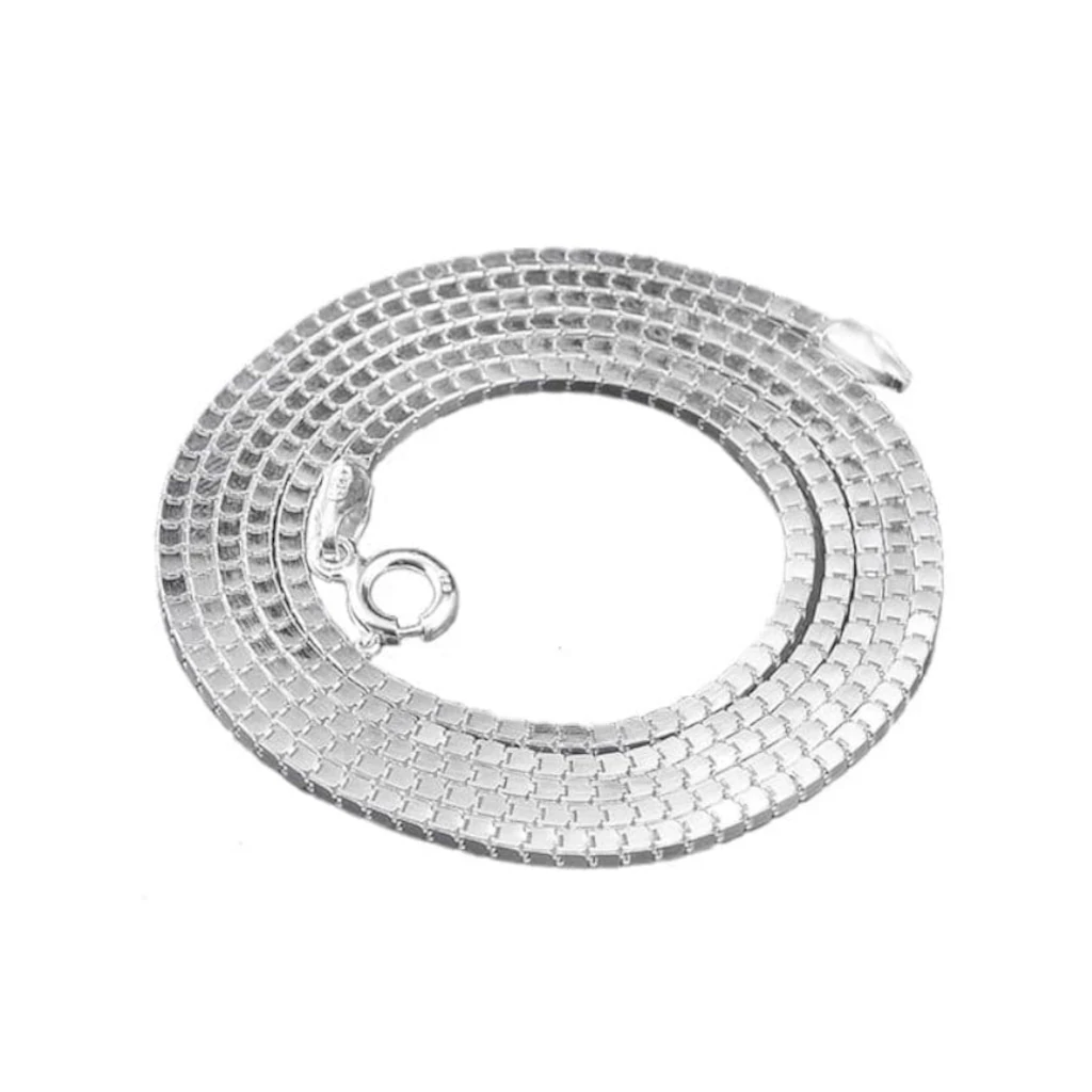 Łańcuszek srebrny kostka 50cm. 2,7g