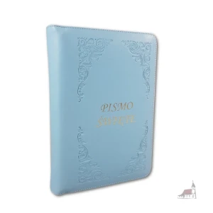 Biblia Tysiąclecia - format oazowy - oprawa skóra niebieska - paginowana 