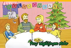 Przy wigi­lij­nym stole - kolorowanka