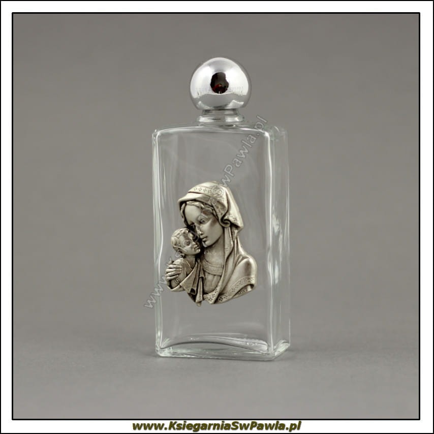 Buteleczka na wodę święconą. Matka Boża z Dzieciątkiem