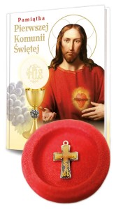 Pamiątka Pierwszej Komunii Świętej (z krzyżykiem)